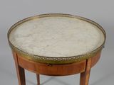an image of a marble top table on a wooden stand