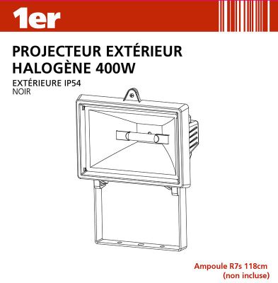 projecteur extérieur halogène 4 000 W - LED