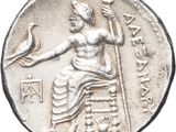 an image of a silver coin with a woman and a bird on it