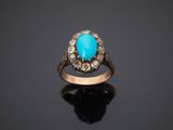 an antique turquoise turquoise and diamond ring