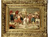 an image of a painting of a group of people on a beach