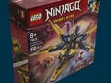 a box with a lego ninja set inside of it