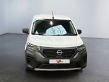 the front view of a white van parked in a showroom