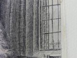 a drawing of a woman sitting at a table