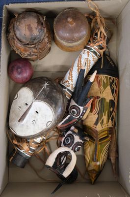 a box full of native items that are in the box