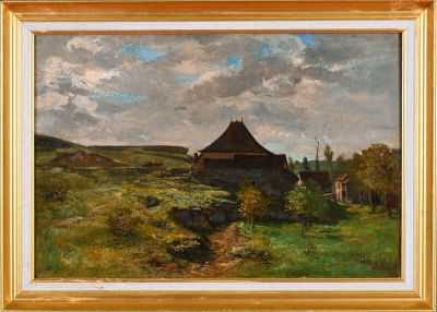 Jean-Claude ARLIN (1830-1906) Paysage au ciel nuageux