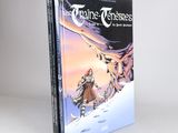 un livre sur lequel figure l'image d'un homme à cheval dans la neige