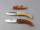 three different types of knives on the table