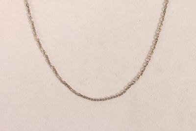 Chaîne en or gris 750 ‰ maille forçat. - Photo 1