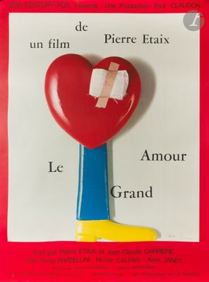 french movie poster of a broken heart with a bandage on it