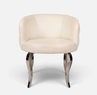 KARE DESIGN. Fauteuil en skaï blanc capitonné de strass, pie…