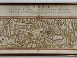 an old map of the country of castile in a gold frame