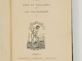 an open book with a drawing of a man riding a horse