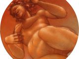 an image of a painting of a nude woman laying on a bed