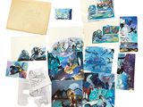 de nombreuses cartes postales posées sur un fond blanc