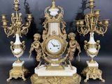 a clock that is sitting on top of a table