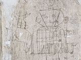 une image représentant un dessin d'un homme et d'une femme sur un mur
