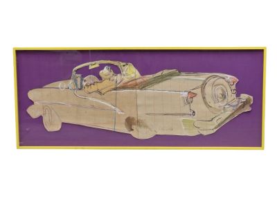 Daniel AUTHOUART (1943), "Etude, Mustang", technique mixte d… - Photo 1