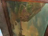 a picture of a picture of a mountain in a picture frame