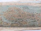 an old map of a city on a piece of paper