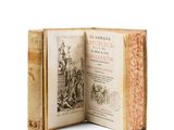 an old book opened to show a picture of a man