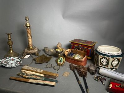 a table with a lot of different items on it