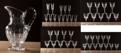 SAINT LOUIS, modèle Tommy. Partie de service de verres en cr…
