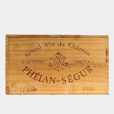 a wooden box with a wine label on it