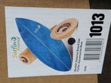 a picture of a blue surfboard on a cardboard box