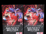 two double packs of card games on a black background