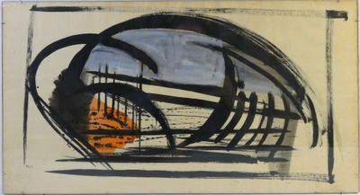 an image of a picture of a painting of a train on a track