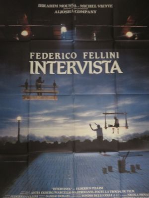 an italian movie poster for the film intervista