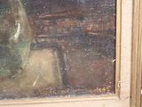 a picture of a painting of a vase on a window sill