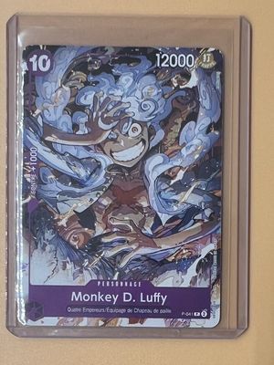 une image représentant une carte à l'effigie de Monkey D. Luffy