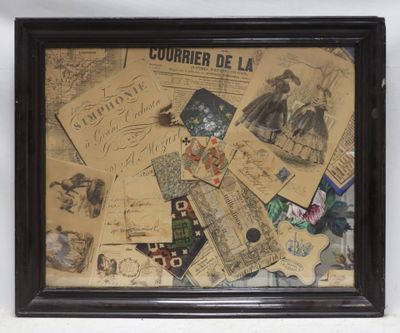 a picture of a picture of a collage of old postcards