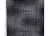 a close up of a piece of black cloth on a white surface