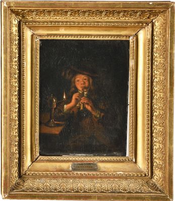 un tableau représentant une femme tenant un verre de vin devant un miroir