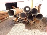 a pile of pipes that are stacked on top of each other