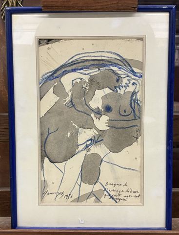 Yvan DAUMAS (1943-2021) « Braque de l’Ariège débusquant un rat mu