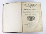 an open book with a picture of a man and a woman on it