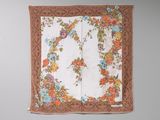 an old handkerchief hanging on a wall in a room