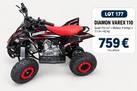 Quad enfant DIAMON Varex 110 cc, 7,1 cv, 4 temps - Véhicule …