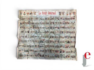 an old newspaper with a bunch of pictures on it