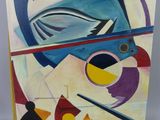 a painting of a painting of a bird with a hat on it