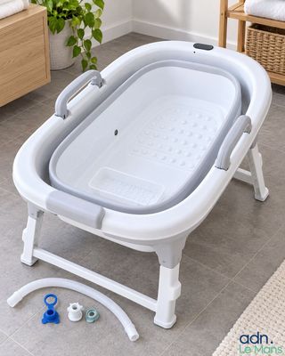 an image of a baby bath tub in a bathroom