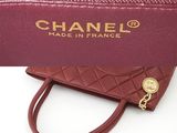 chanel burgundy quilted leather wallet purse with gold hardware