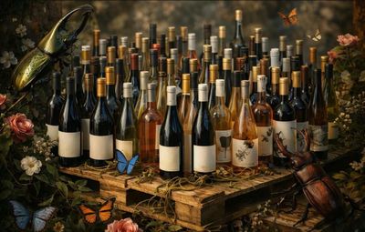 Gros lot de 300 bouteilles de vins neuve rouge rose blanc