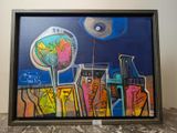 une image d'un tableau sur le mur d'un bâtiment