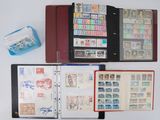 many different types of stamps in a binder