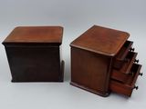 pair of antique mahogany bedside tables with drawers